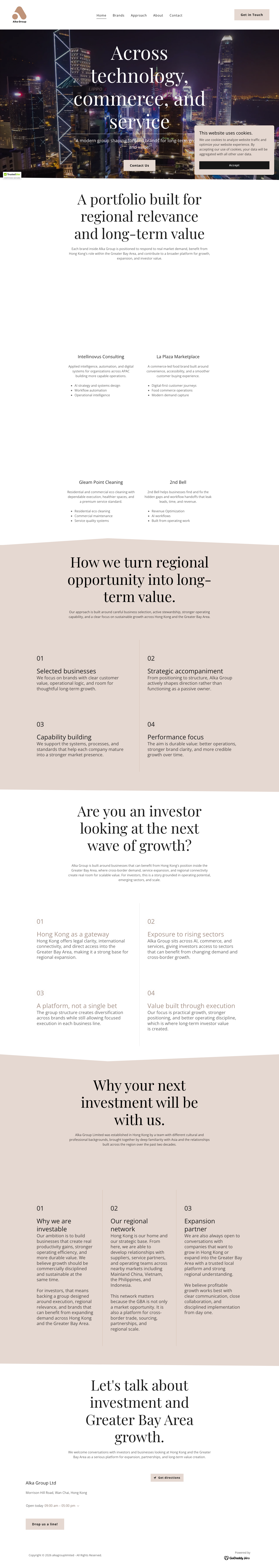 Screenshot preview of the Alka Group Limited website